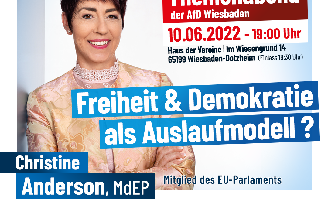 Christine Anderson in Wiesbaden – Freiheit & Demokratie als Auslaufmodell?